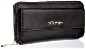 Tommy Hilfiger Geldbörse Iconic Large Zip Around Wallet Black