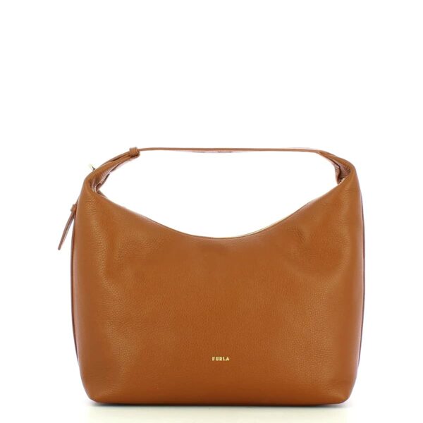 Furla Hobo cognac Glatte Rindleder