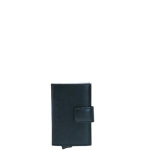 Maitre Kartenetui / Smart Wallet F3 C-Three E-Cage schwarz Leder + Aluminium