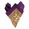BGENTS Handrolliertes Twill-Einstecktuch aus reiner Seide in Pflaume mit Paisley...