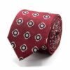 BGENTS Rote Seiden-Jacquard Krawatte mit Blüten-Muster