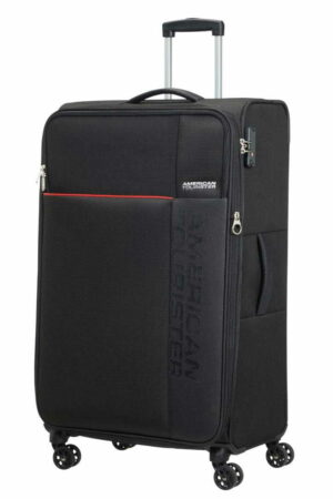 American Tourister 4R-WEICHGEPÄCKTROLLEY schwarz-rot Nylon