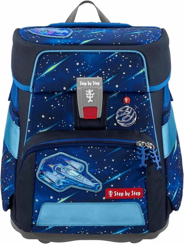 Step by Step Schulrucksack Space Reflect Star Shuttle Elio 5tlg. blau