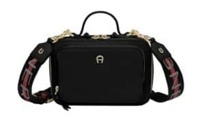 Aigner RV-HANDTASCHE schwarz Genarbte Rindleder