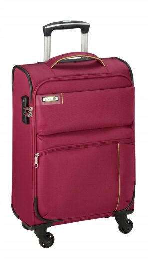 d & n Lederwaren 4R-WEICHGEPÄCKTROLLEY pink Nylon