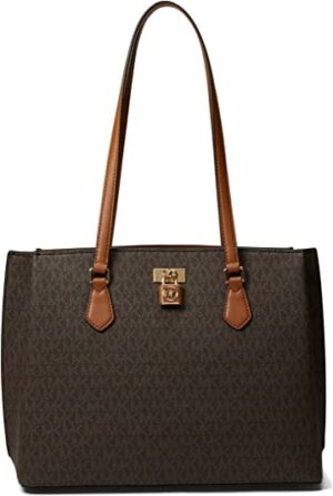 Michael Kors CITYSHOPPER dunkelbraun Stoff plastif.