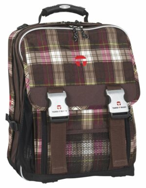 TakeItEasy Schulrucksack London Braun