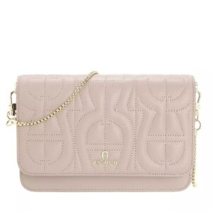 Aigner Wallet On Chain Bill am Card Case Misty Rose