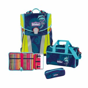 Scout Schulrucksack Sunny Set 4tlg. Florida Blau