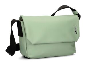 Zwei Handtasche mit Überschla hellgrün PU