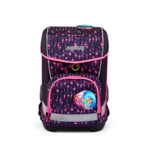 Ergobag Schulrucksack Cubo Light Set 5tlg. Lumi Edition Bärmuda Viereck Lila