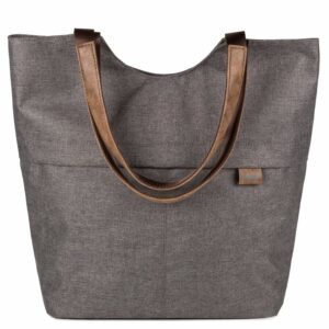 Zwei Olli Cycle OC15 - Shopper für das Fahrrad Stone Grau