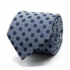 BGENTS Seiden-Jacquard Krawatte in Blau mit geometrischem Muster in Petrol