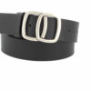 MGM Design Ledergürtel Damen Invecchiato 4 cm breit 75 cm Schwarz