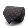 BGENTS Dunkelblaue Saglia-Krawatte aus reiner Seide mit geometrischem Muster