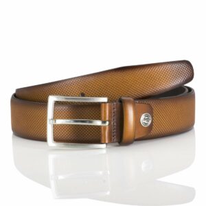 Lindenmann Accessories Ledergürtel 35 mm breit 110 cm Cognac