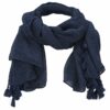 Rabe Schal mit groben Strickmuster Marineblau